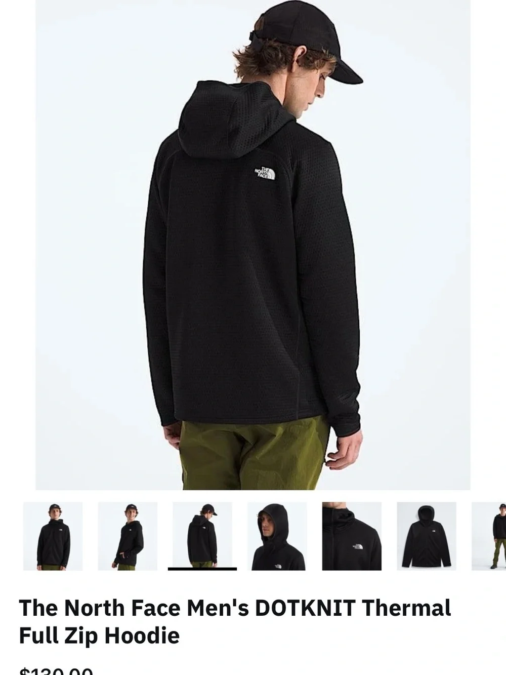North Face Men's Dotknit Thermal Full-Zip Hoodie Jacket